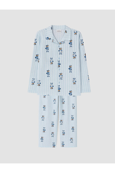 LC Waikiki Shirt Collar Boys' Pajama Set