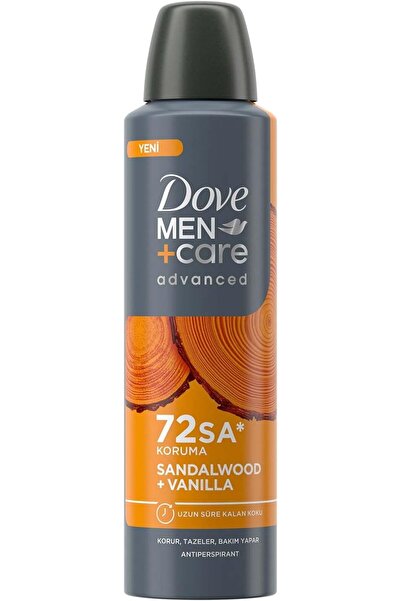 Dove Men Care Advanced Erkek Deodorant 72 Saat Koruma Sandalwood Vanilla 150 Ml