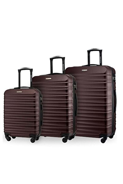 OEM Set de 3 valize de călătorie, Zagatto, Bordeaux, Mărimi S-M-L, 55/65/75 c...