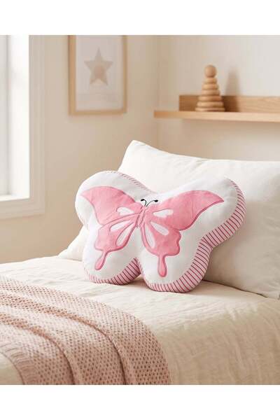 REDTAG Pink Butterfly Kids Cushion 40x24cm
