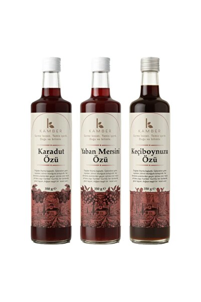 Kamber Doğadan Sağlığa 3'lü Meyve Özü Seti (Karadut Özü, Yaban Mersini Özü, K...
