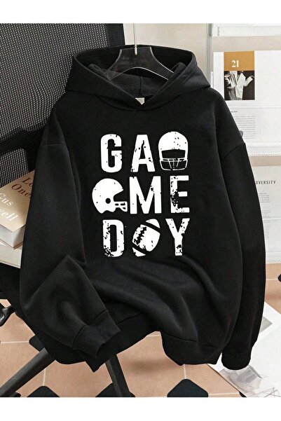 SVART WEAR Children's Game Day Printed Hoodie Hooded Sweatshirt Combed Cotton...
