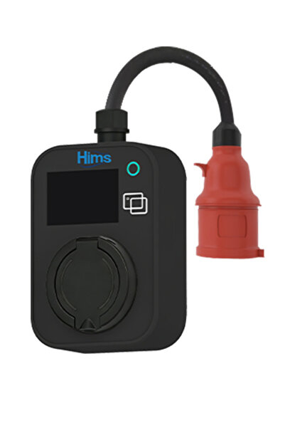 Hims HCTS-22-S 22kW Kilitli Soketli Siyah Taşınabilir Araç Şarj Cihazı
