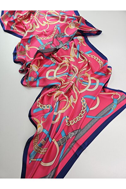 tomrisboutique Luxury Voile Silk Shawl Scarf Chain Pattern 70 X 180 cm