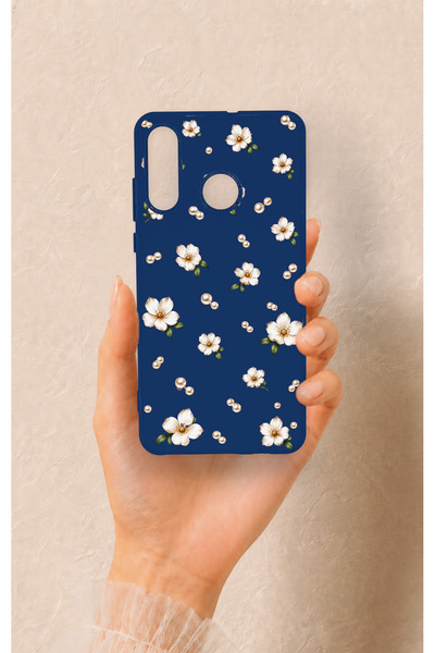 Vip Case Huawei P30 Lite Uyumlu Papatya İnci Desenli Silikon Kılıf