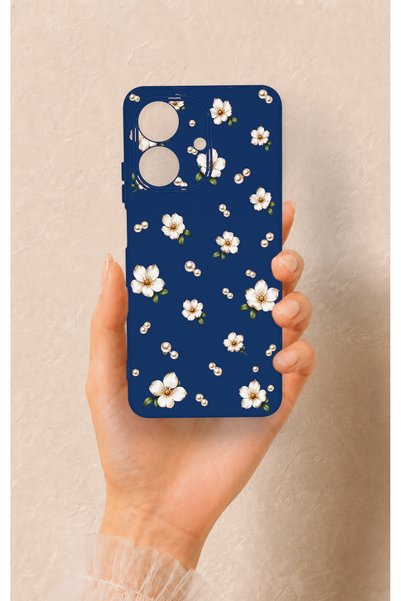 Vip Case Realme Note 60 Compatible Daisy Pearl Pattern Silicone Case
