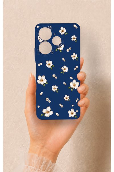 Vip Case Redmi 13 4g Compatible Daisy Pearl Pattern Silicone Case