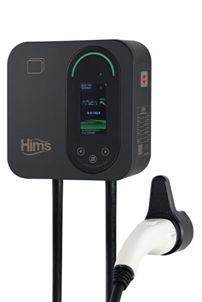 Hims HCDKS-22 Siyah 22kW 5m Kablolu Smart Elektrikli Araç Şarj İstasyonu