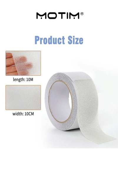 MOTIM Anti Slip Tape Heavy Duty Grip Tape Roll and High Traction Non Slip Tape for Outdoor and Indoor Stairs and Steps Easy to Apply Safety Non Skid Tape (10CM x 10M)