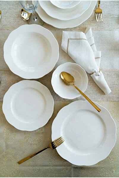 Farika Porselen Şebnem 24 Parça 6 Kişilik Porselen Yemek Takımı