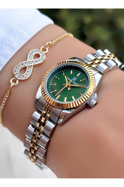 Daniel Klein Original Minimal Green Dial Women's Wristwatch – |   Bracelet wi...