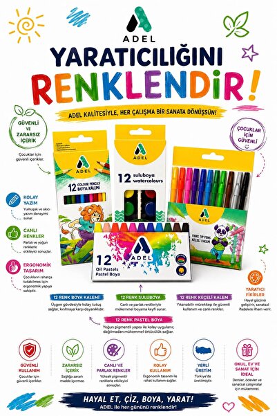 OKULA DÖNÜŞ BOYA SETİ-2 (ADEL)