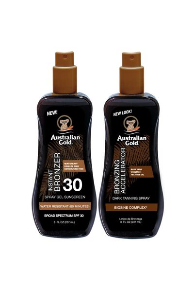 Australian Gold Spray Bronzant SPF30 + Accelerator de Bronzare Gel