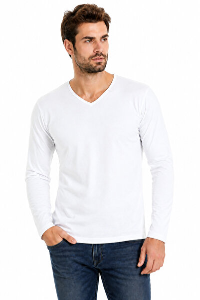 Quatarze YILDIZ ÇAMAŞIR Tricou de bază pentru bărbați, din Lycra, cu decolteu...