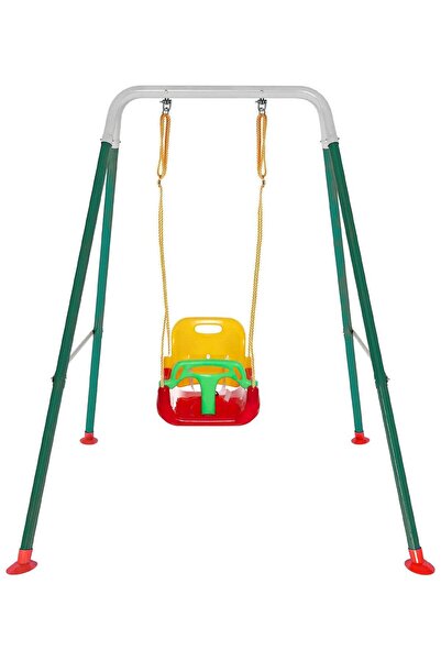 FUNZ 3-in-1 Toddler Swing Set with Frame Indoor & Outdoor Baby Swing with Fol...