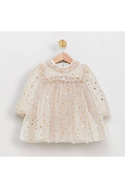 Butik KIZ BEBEK PAMUKLU İÇ ASTARLI ÖZEL GÜN ELBİSESİ