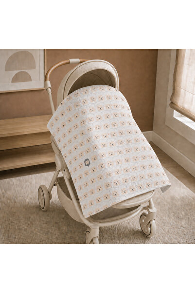 Beşik & Puset Pikesi - Sheeps - 70x100 cm - Organik Pamuk - Seacell - Smartcel - Anti Bakteriyel - Hassas Cilt
