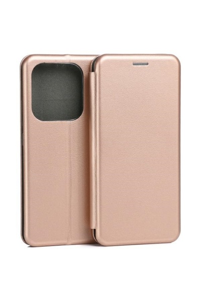 Beline Husă magnetică tip carte pentru Xiaomi Redmi Note 14 5G, Auriu roz