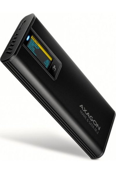 Axagon Εξωτερική Θήκη M.2 NVMe & SATA SSD EEM2-SD2B USB 3.2 Gen2 Μαύρο