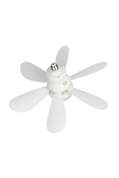 nextbuy Tavan Tipi Vantilatör E27 Duylu 6 Kanatlı Sessiz Rüzgar Fanlı Led Ampul Dekoratif İç Mekan Soğutucu Işıklı Tavan Aydınlatma Pervanesi