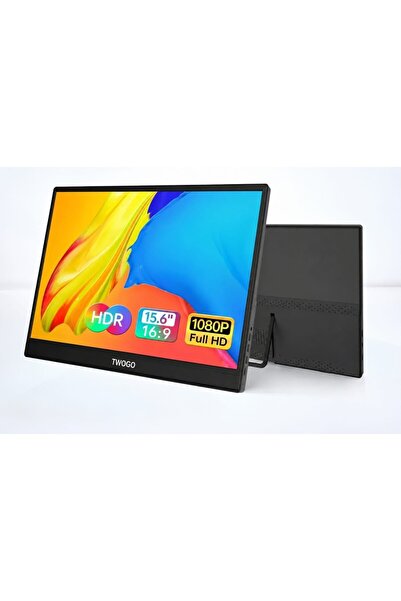 Twogo 15.6″ QLED Full HD Monitör/ Telefon Laptop vb... Görüntü Aktarma (Tır, ...