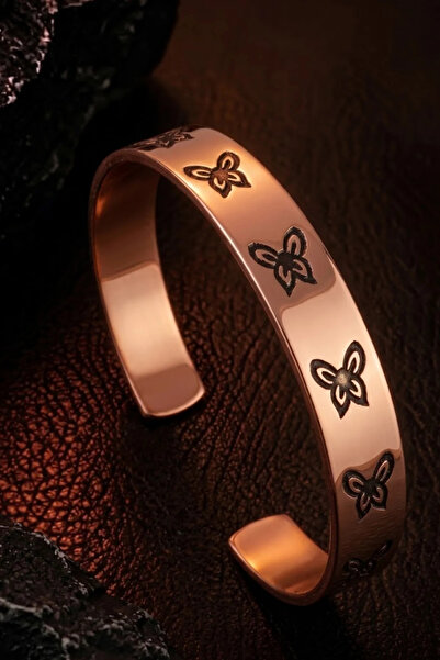 OSMANLI GÜMÜŞ Women's Copper Bracelet Butterfly Model Handcrafted Adjustable ...