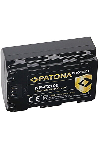 Patona Προστατευτική θήκη μπαταρίας NP-FZ100 2600mAh συμβατή με Sony A9, A7 I...
