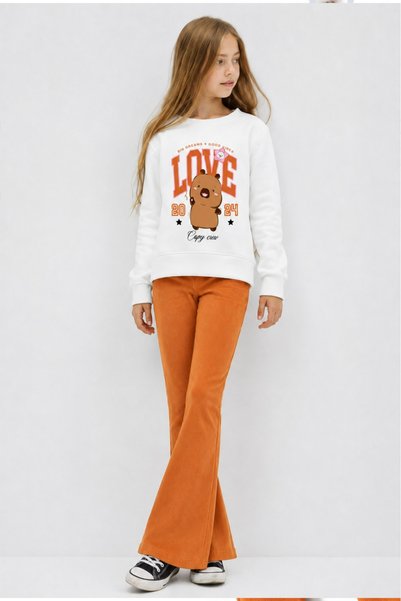 Belya Kids Wear Set pentru fete cu top și colanți oversize LoveCapy Design 195