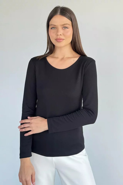 TOZLU Crew Neck Basic Blouse