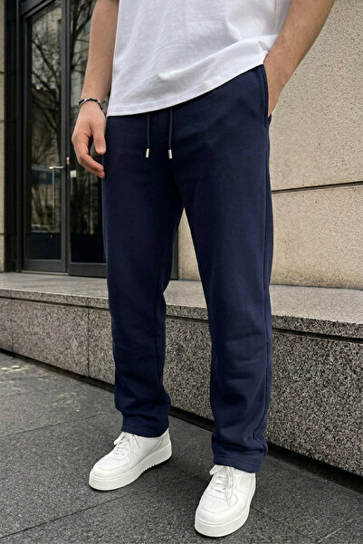 INFLUYENTE Men's Baggy Fit Fleece Lined Comfortable Cut Sweatpants with Side ...
