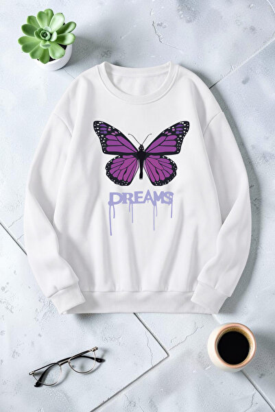 trendypassion Unisex Dreams Printed Crew Neck Sweatshirt