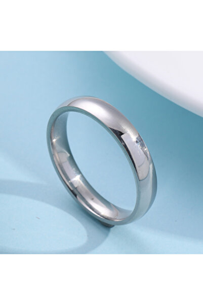 Choice74 10 4MM Silver Simple 6mm Titanium Ring Women Men Prevent Allergy Hig...