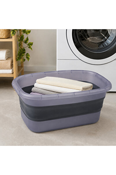 kitchen soft Katlanabilir Çamaşır Sepeti 27 Lt Akordiyon Katlanır Sepet - Leğ...
