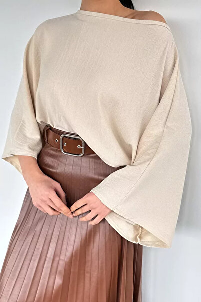 TOZLU Women's Bat Sleeve Casual Blouse