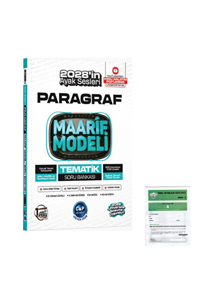 Çap Yayınları 2028 Üniversiteye Hazırlık Paragraf Maarif Modeli Tematik Soru ...