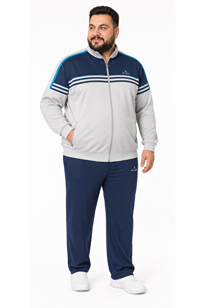 ELLOKS Men's oversized zip-up tracksuit set