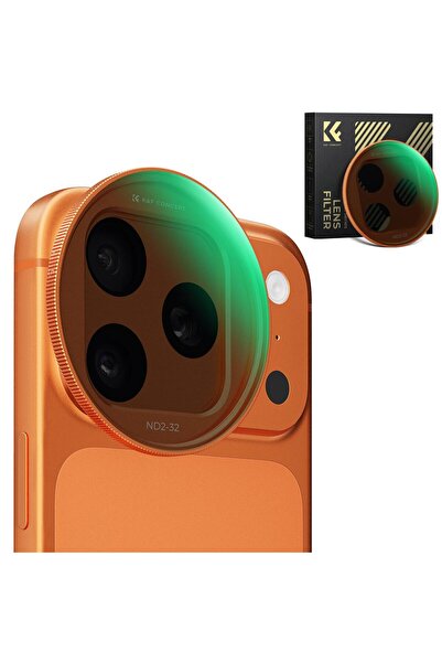 K&F CONCEPT iPhone 17 Pro ve Pro Max için ND2-32 Filtre - 28 katmanlı Nano Op...