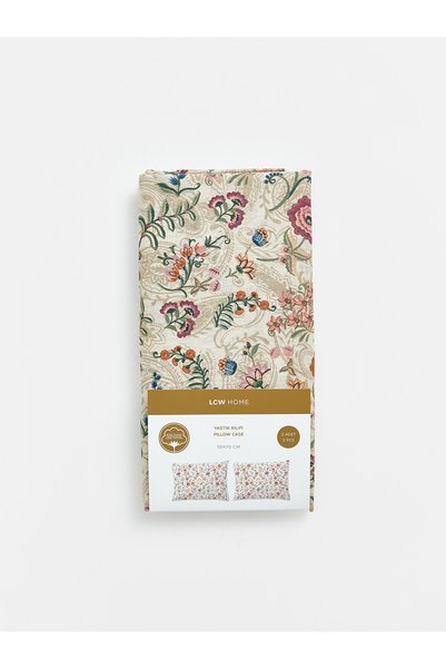 LC Waikiki Fete de pernă brodate cu flori Sparkling Choices de la Shining Store, pachet de 2, 50x70 cm