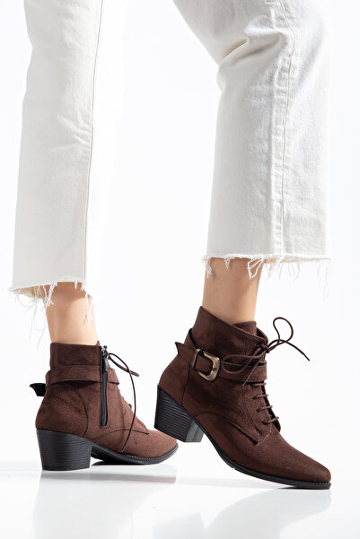 MS SUGAR SHOES Γυναικείες μπότες Western με χοντρό τακούνι, με κορδόνια, αγκρ...