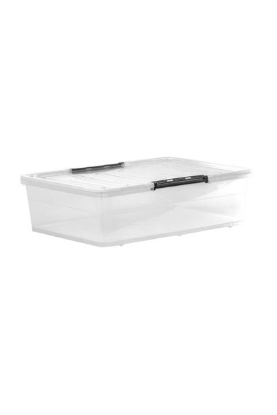 sterk Cutie depozitare TIDY, 45 Litri, 49,4 x 69 x 20 cm, din plastic transpa...