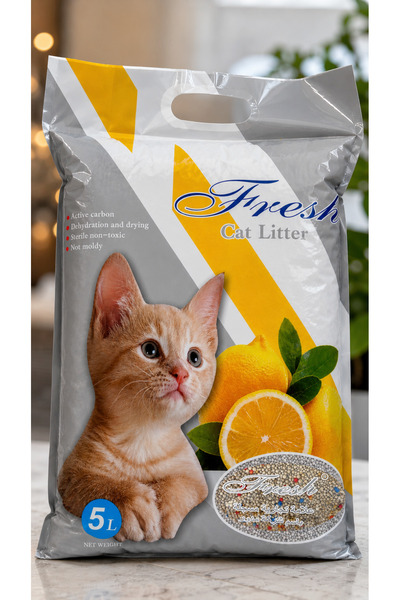 Fresh Fresh Cat Litter 5L - Quick Absorbing Clumping Cat Sand with Lemon Scent