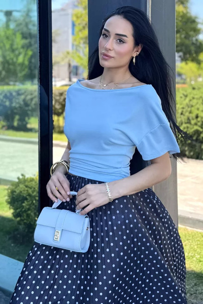 TOZLU Side Gathered Blouse