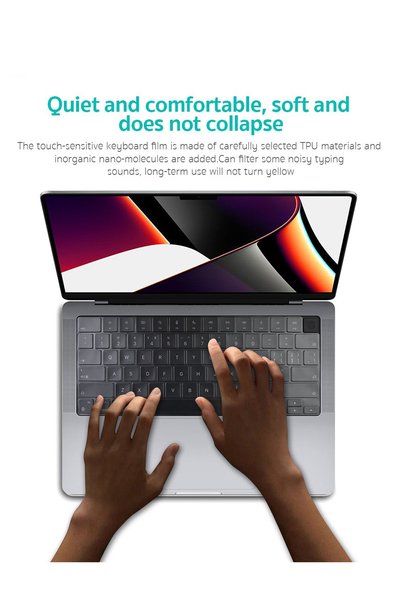 COTECi Neo Stain-Resistant Washable MacBook Air / Pro Compatible Thin Tpu Keyboard Protector |   Transparent