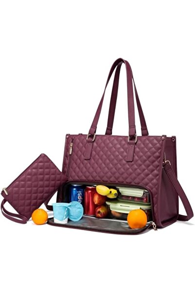 GENERAL 15.6 Inch 2-in-1 Combo Lunch Bag, 2-in-1 Tote Bag with Lunch Compartm...