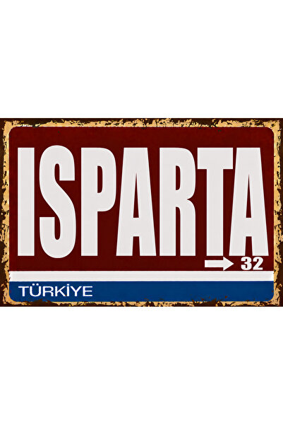 Lucena Isparta 32 Μεταλλική Πινακίδα Τοίχου Ρετρό Vintage Διακοσμητική Πινακί...