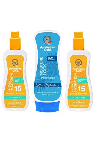 Australian Gold x2 Spray Gel SPF15 + Reținere a umidității