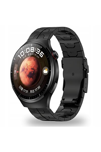 Angelo Watches Curea-brățară pentru smartwatch din titan 22mm negru + TELESKOPY