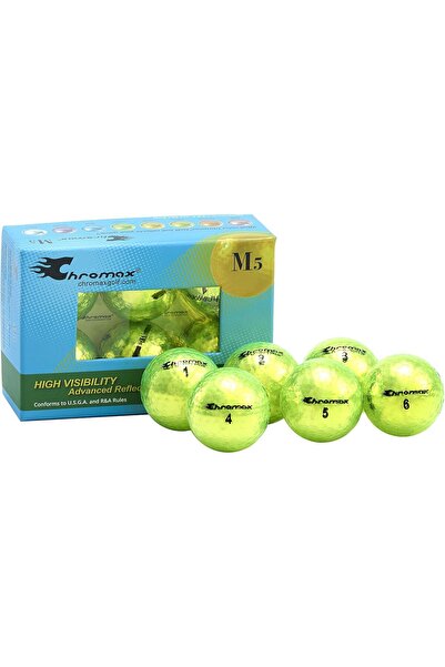 CHROMAX Golf Topları Metalik M5, Renkli - 6 Adet