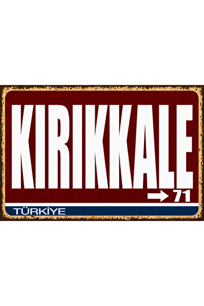 Lucena Kırıkkale 71 Placă decorativă metalică de perete, retro vintage, cu nu...