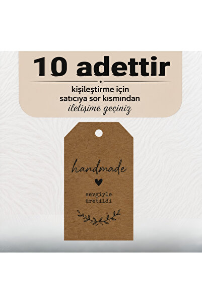 10 adet kraft kağıt etiket
